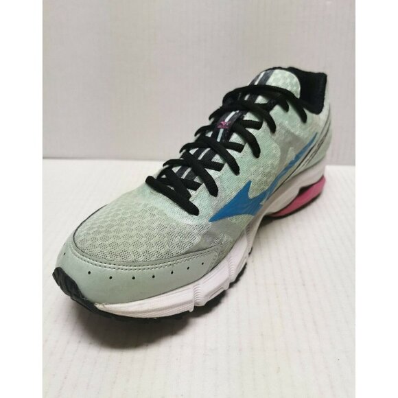 Mizuno Wave Rider 17 Women's Running Training Shoes Size 10 (M) Green/ Blue - Picture 2 of 7